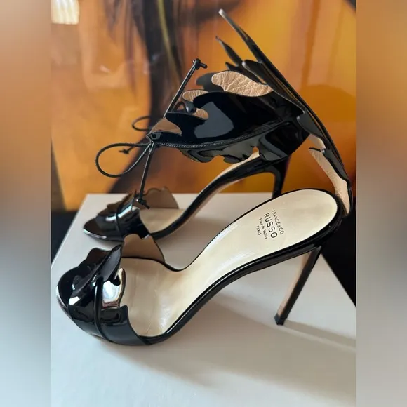 Francesco Russo high heel sandal in black