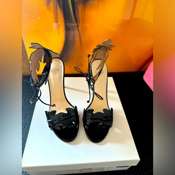 Francesco Russo high heel sandal in black