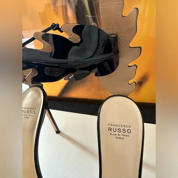 Francesco Russo high heel sandal in black