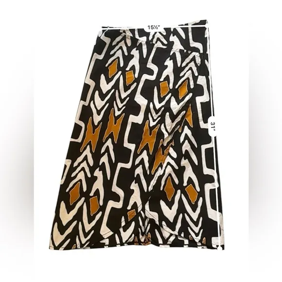 Francis   Benedict Women’s S African Wax Print Wrap Skirt 100% Cotton Togo