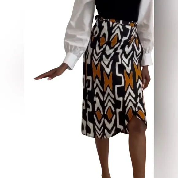 Francis   Benedict Women’s S African Wax Print Wrap Skirt 100% Cotton Togo