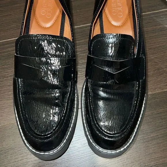 Franco Sarto Balin Platform Lug Sole Penny Loafer, Black, 8.5