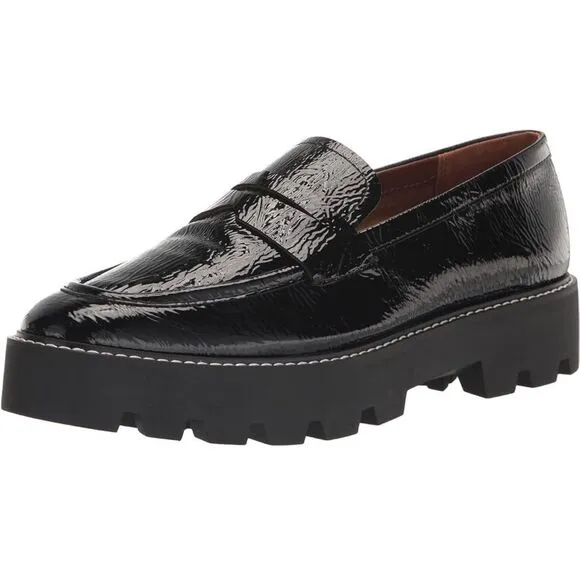 Franco Sarto Balin Platform Lug Sole Penny Loafer, Black, 8.5