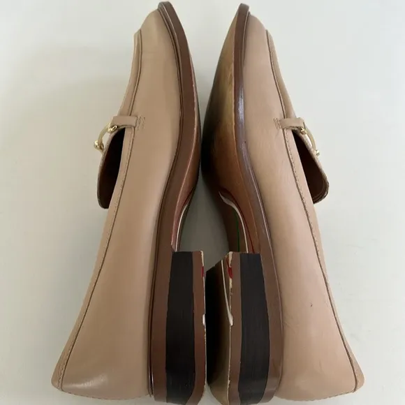 Franco Sarto Eda Bit Loafer With Metal Detail Slip On Tan Color Women’s size 9