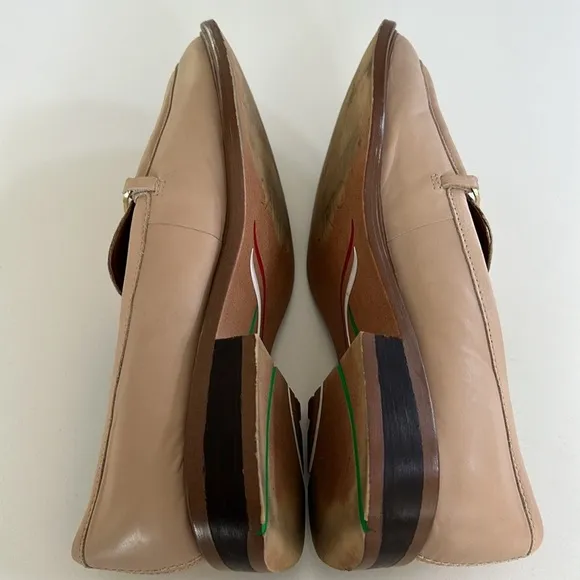 Franco Sarto Eda Bit Loafer With Metal Detail Slip On Tan Color Women’s size 9