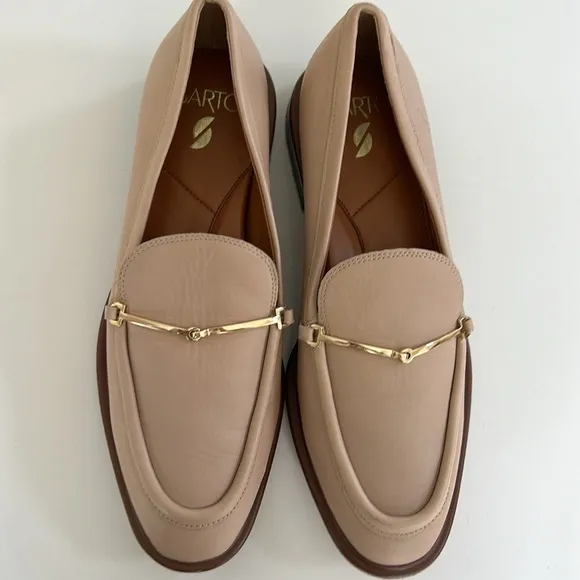 Franco Sarto Eda Bit Loafer With Metal Detail Slip On Tan Color Women’s size 9