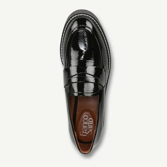 FRANCO SARTO Franco Balin Lug Sole Penny Loafer | Color: Black Patent | NEW/NWOT