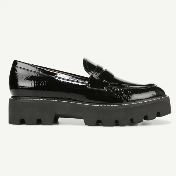 FRANCO SARTO Franco Balin Lug Sole Penny Loafer | Color: Black Patent | NEW/NWOT