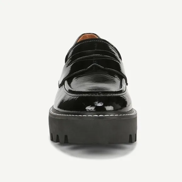 FRANCO SARTO Franco Balin Lug Sole Penny Loafer | Color: Black Patent | NEW/NWOT