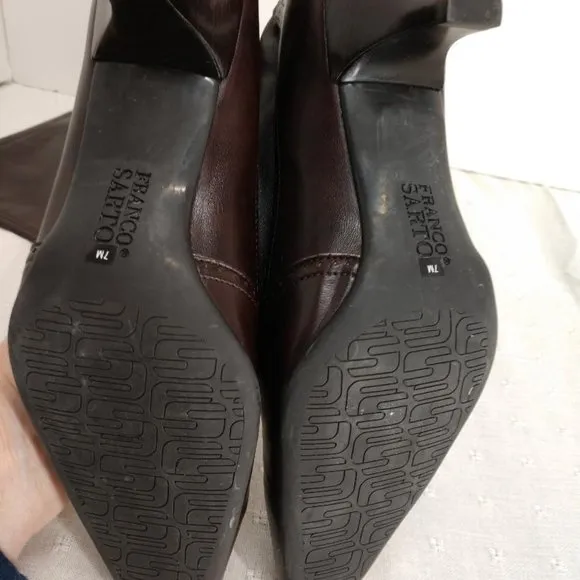 Franco Sarto Knee High Spool Style Heel Boots- Size 7M