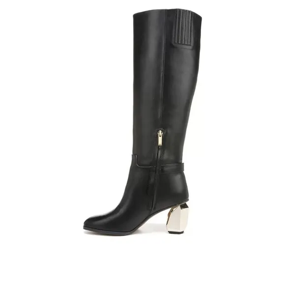 Franco Sarto Tiera High Knee High Heeled Boots Sz 7.5 M