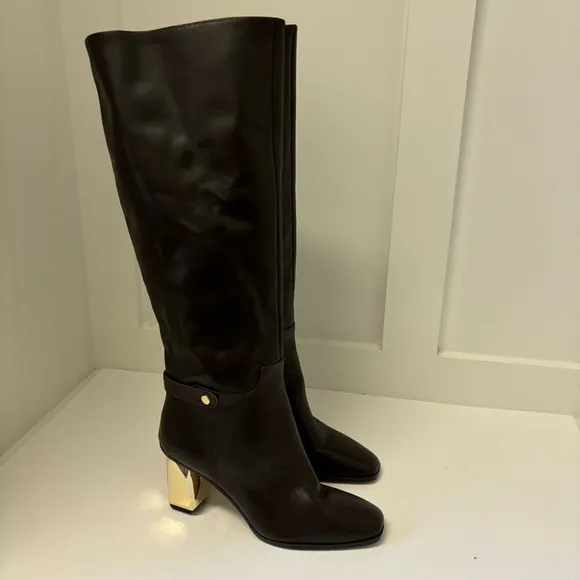 Franco Sarto Tiera High Knee High Heeled Boots Sz 7.5 M