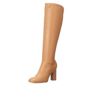 Franco Sarto Vintage Nostalgia L-Cindy Tall Knee High Boots Camel Size 10 NWT