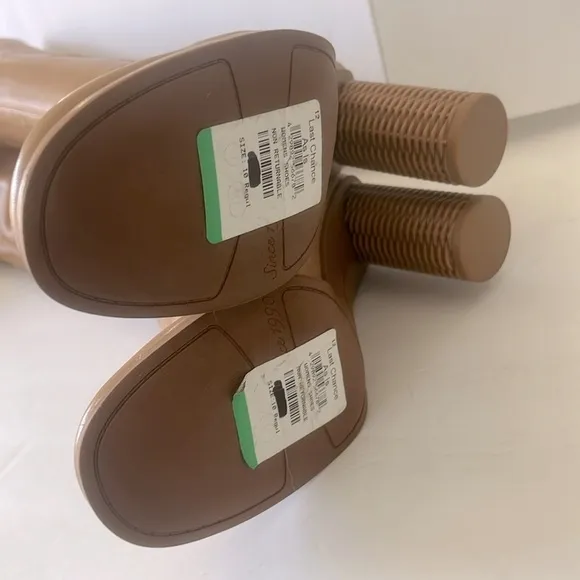 Franco Sarto Vintage Nostalgia L-Cindy Tall Knee High Boots Camel Size 10 NWT