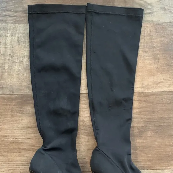 Frederick’s of Hollywood thigh high black boots