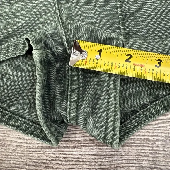 Free People All Yours Micro Cargo Shorts Lichen Green Cotton Size 6 NEW $98.00