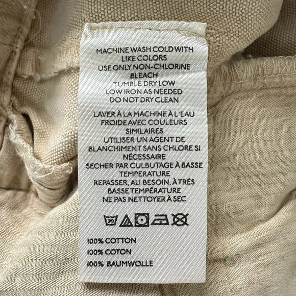 Free People All Yours Micro Mini Shorts Khaki Size 12 Utility Cargo NWOT