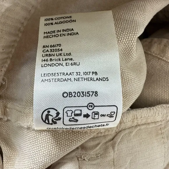 Free People All Yours Micro Mini Shorts Khaki Size 12 Utility Cargo NWOT