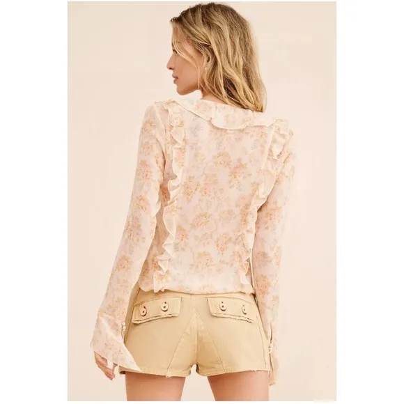 Free People All Yours Micro Mini Shorts Khaki Size 12 Utility Cargo NWOT