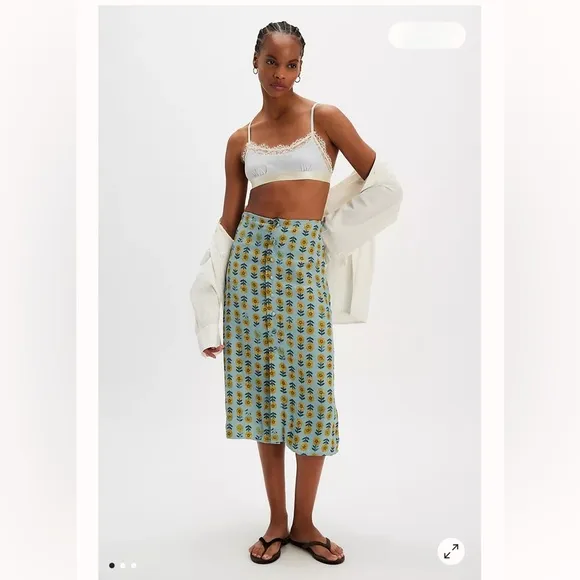 FREE PEOPLE Analise Printed Midi Skirt NWT