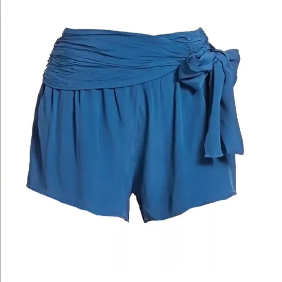 Free People Blue Wrap Shorts