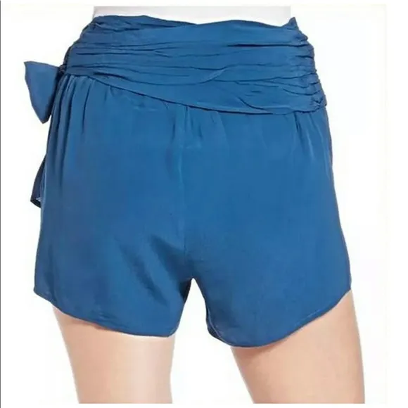 Free People Blue Wrap Shorts