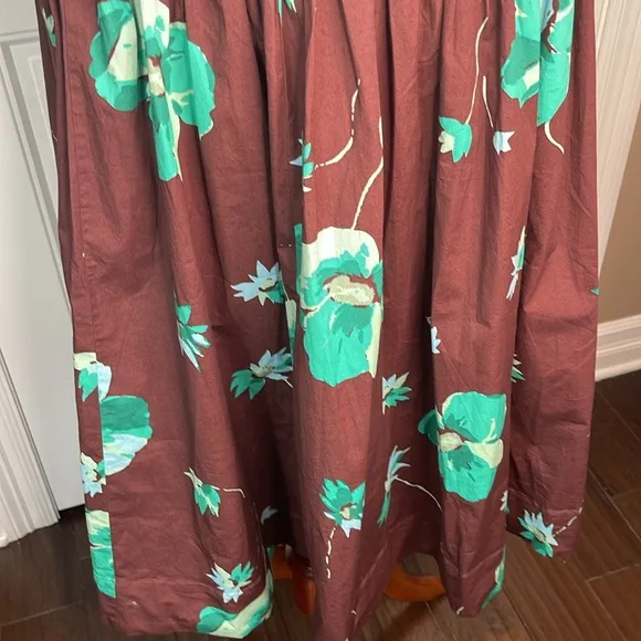 Free People Carino Printed Set in French Chocolate Combo Sz M
