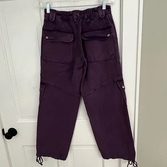 Free People Come And Get It Utility Pants Size XS New Relaxed Cargo 100% Cotton
