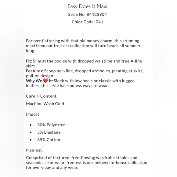 Free People Easy Does It Maxi Dress