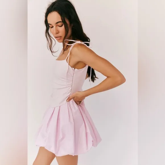 FREE PEOPLE Genevieve Blush Pink Mini Dress S