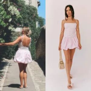 FREE PEOPLE Genevieve Blush Pink Mini Dress S
