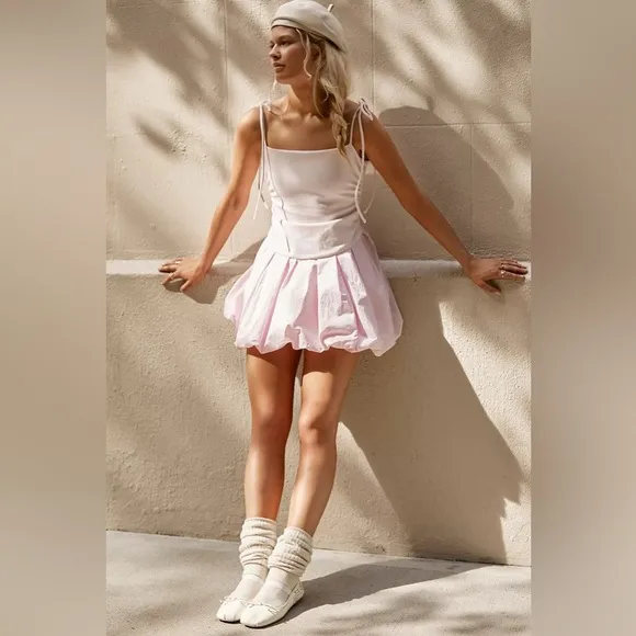 FREE PEOPLE Genevieve Blush Pink Mini Dress S