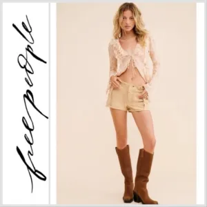 🆕FREE PEOPLE KHAKI ALL YOURS MICRO SHORTS