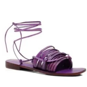 Free People NIB Cami huarache wrap sandals in grape