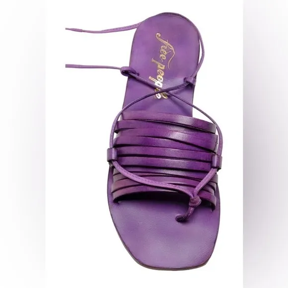 Free People NIB Cami huarache wrap sandals in grape
