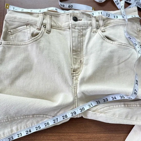Free People | NWOT We The Free Risk Taker Mid-Rise Jeans Ecru Taupe Cream Beige