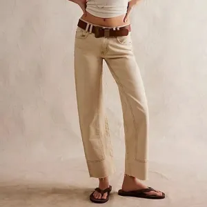 Free People | NWOT We The Free Risk Taker Mid-Rise Jeans Ecru Taupe Cream Beige