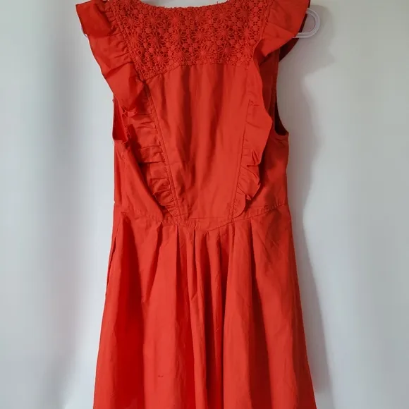 Free People Red Sleeveless Fit and Flare Dress Sz Small