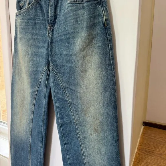 Free People Risk Taker Mid Rise Jeans We The Free Denim Homegrown Blue