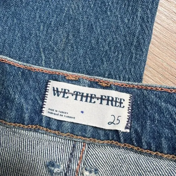 Free People Risk Taker Mid Rise Jeans We The Free Denim Homegrown Blue