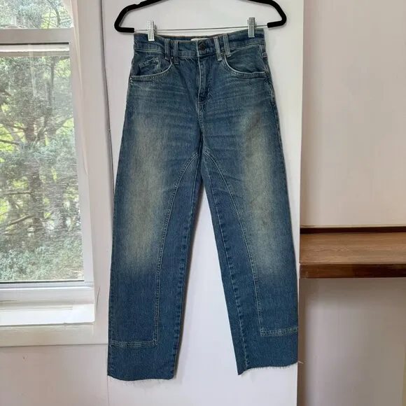 Free People Risk Taker Mid Rise Jeans We The Free Denim Homegrown Blue