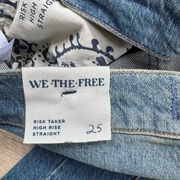 Free People Risk Taker Mid Rise Jeans We The Free Denim Homegrown Blue