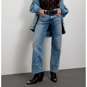 Free People Risk Taker Mid Rise Jeans We The Free Denim Mantra Blue