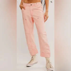 Free People SUPERSONIC SLIM PANT  IN CORAL PINK