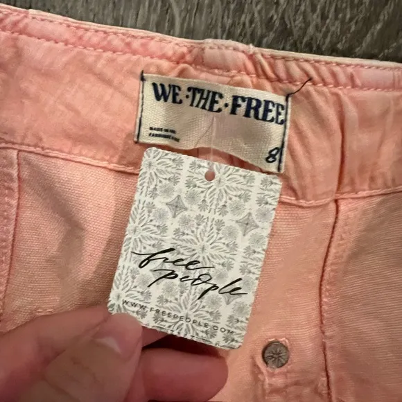 Free People SUPERSONIC SLIM PANT  IN CORAL PINK
