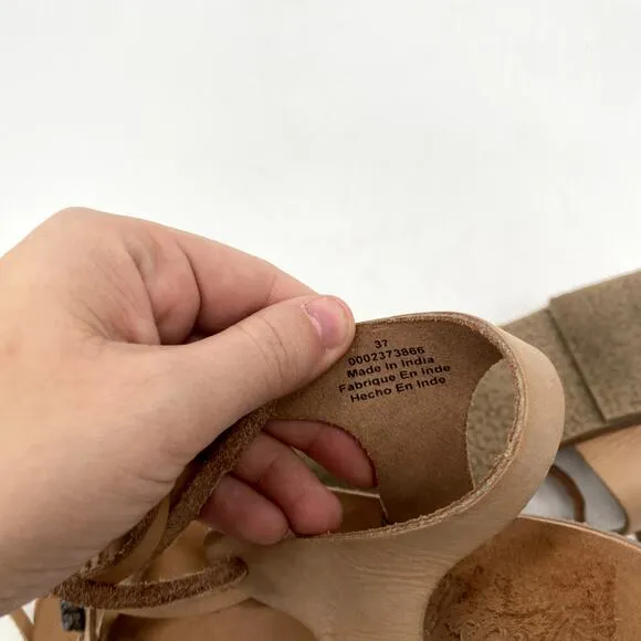 Free people tan gladiator Wrap Sandals