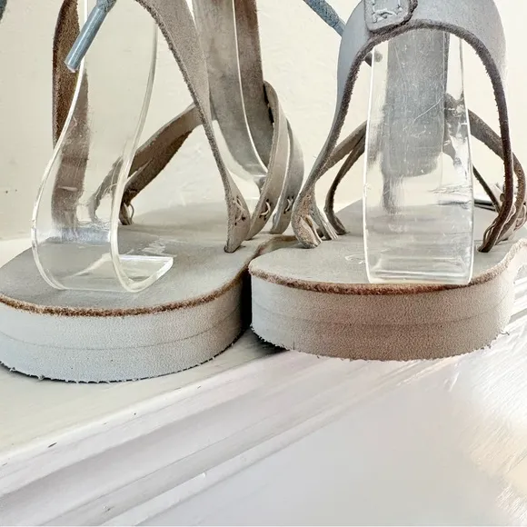 Free People Vacation Day Leather Wrap Sandals