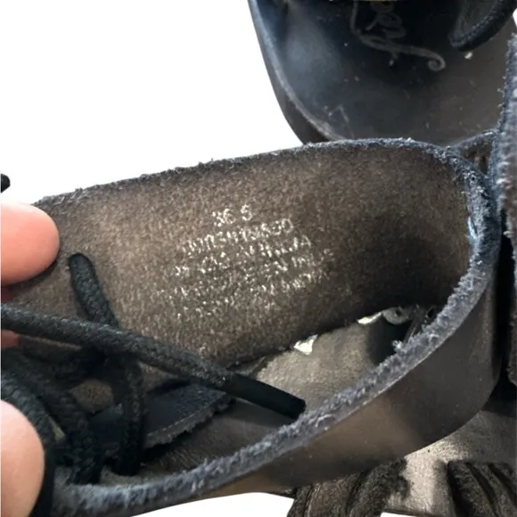 Free People Vacation Day Wrap Sandals Black Womens Size US 6 / EU 36.5 NEW