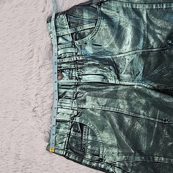 Free People We The Free Extreme Measures Metallic Barrel Shorts Kryptonite