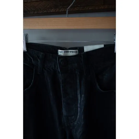 Free People We The Free Good Luck Coated Jeans 24 NEW Starlight